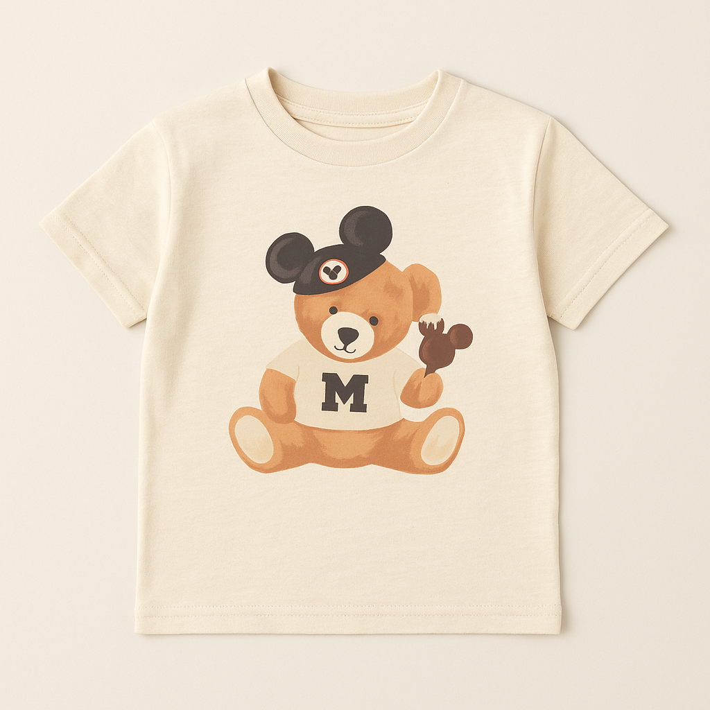 Teddy Mouse Graphic Tee and Optional Bottoms Set
