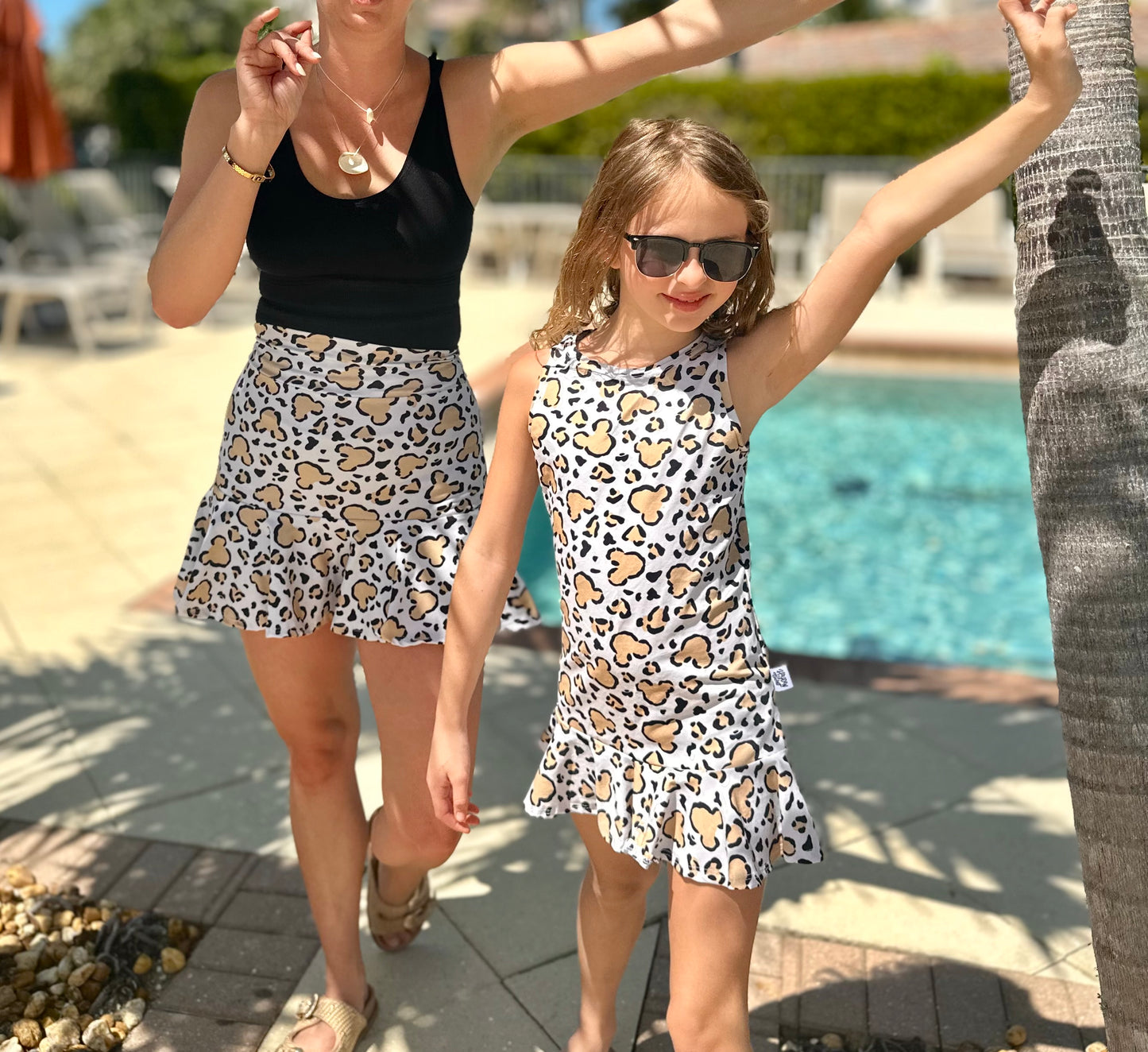 Kids Handcrafted Cheetah Safari Tennis Dress