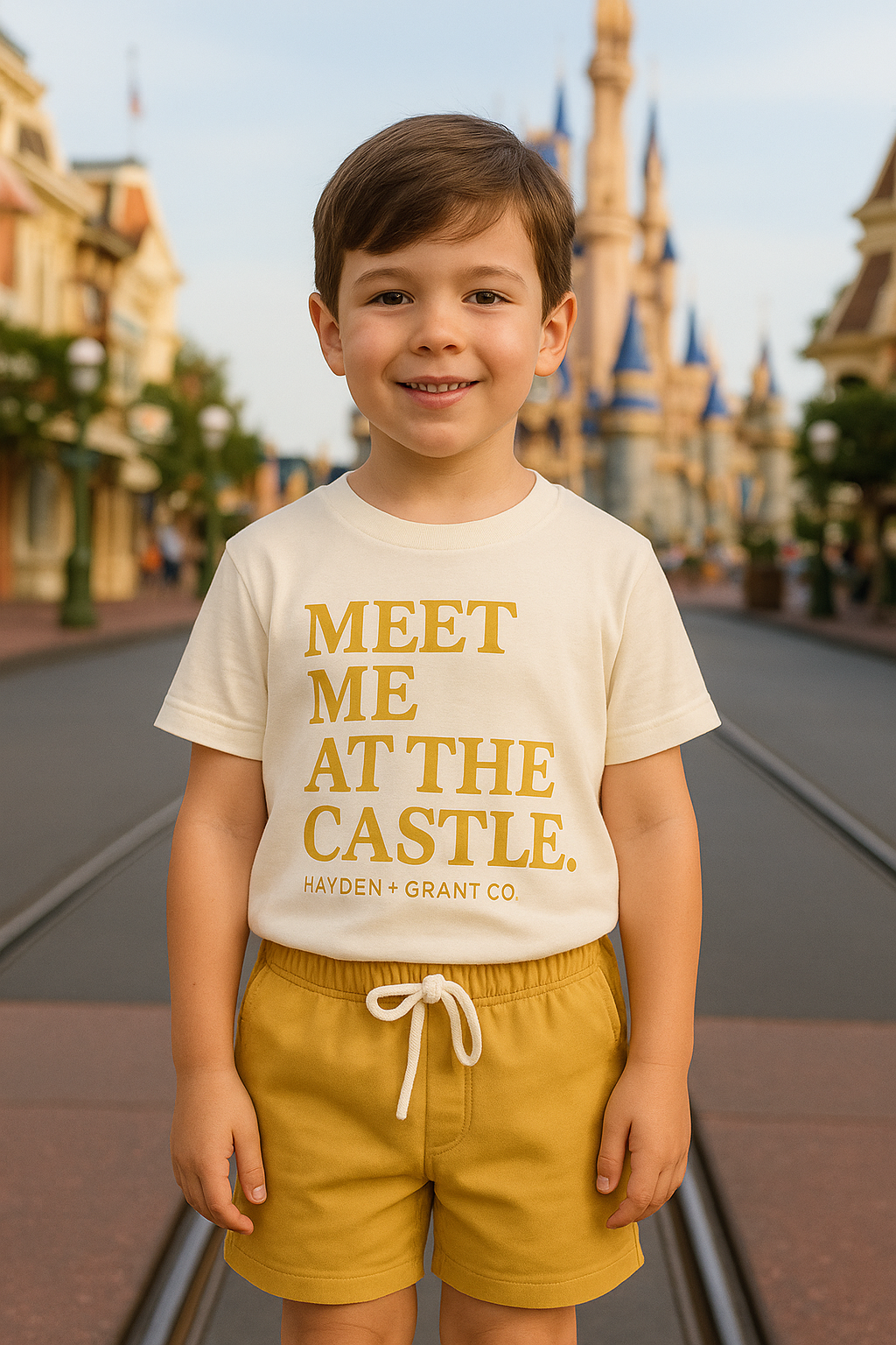 Kids Meet Me at the Castle Tee & Optional Bottoms