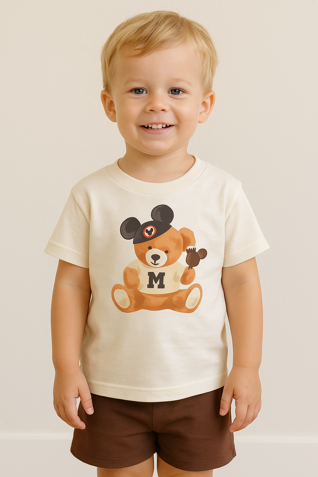 Teddy Mouse Graphic Tee and Optional Bottoms Set