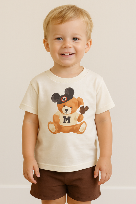 Teddy Mouse Graphic Tee and Optional Bottoms Set