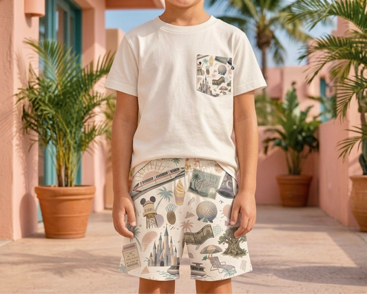 Kids Handcrafted Park Hopper Pocket Tee