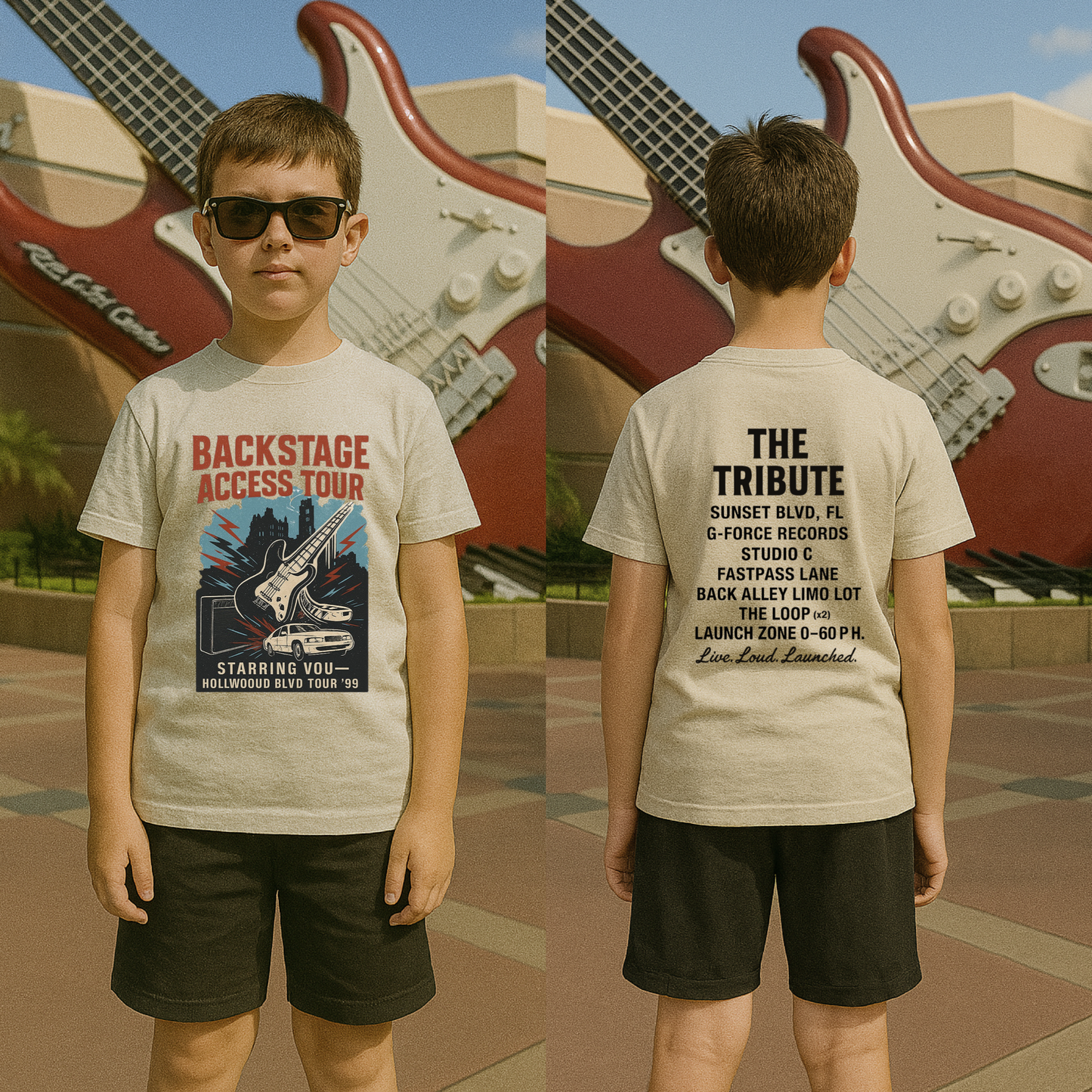 Rock n’ Roll Tribute Coaster Family Graphic Tee