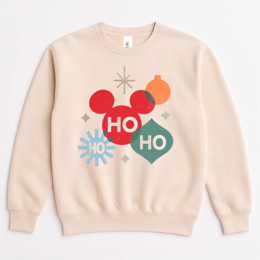 Retro Mouse Ornament Christmas Family Sweatshirt