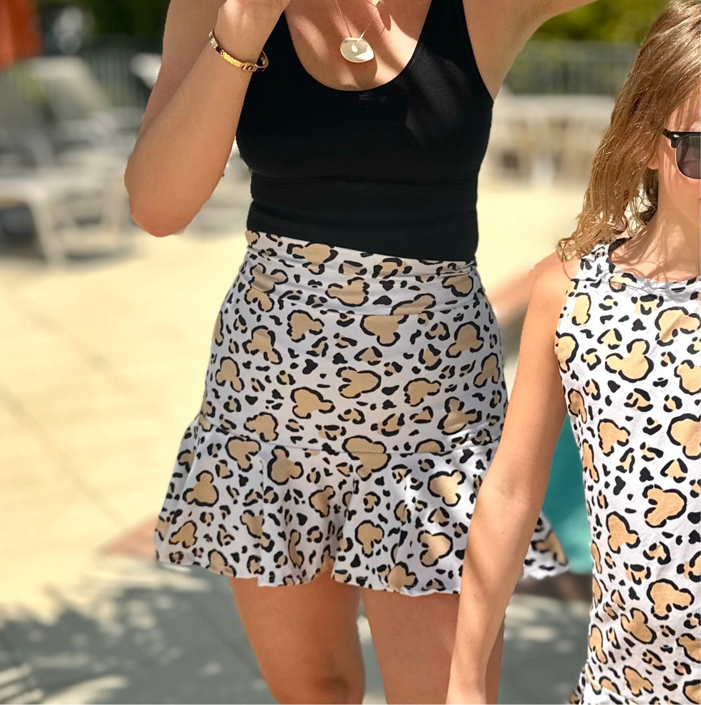 Adult Handcrafted Cheetah Safari Tennis Skirt