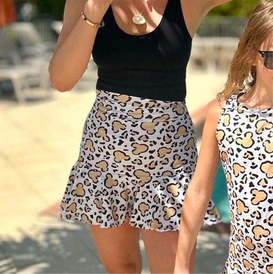 Adult Handcrafted Cheetah Safari Tennis Skirt