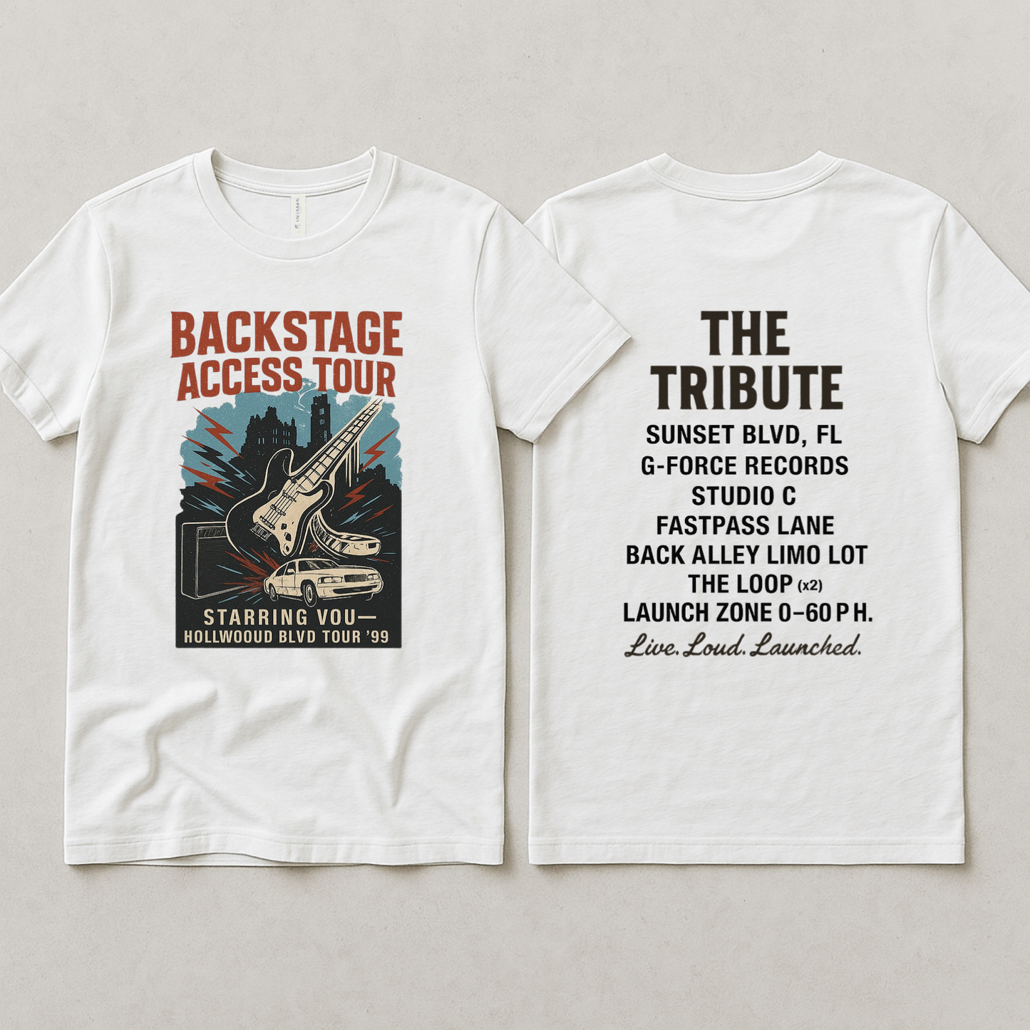 Rock n’ Roll Tribute Coaster Family Graphic Tee