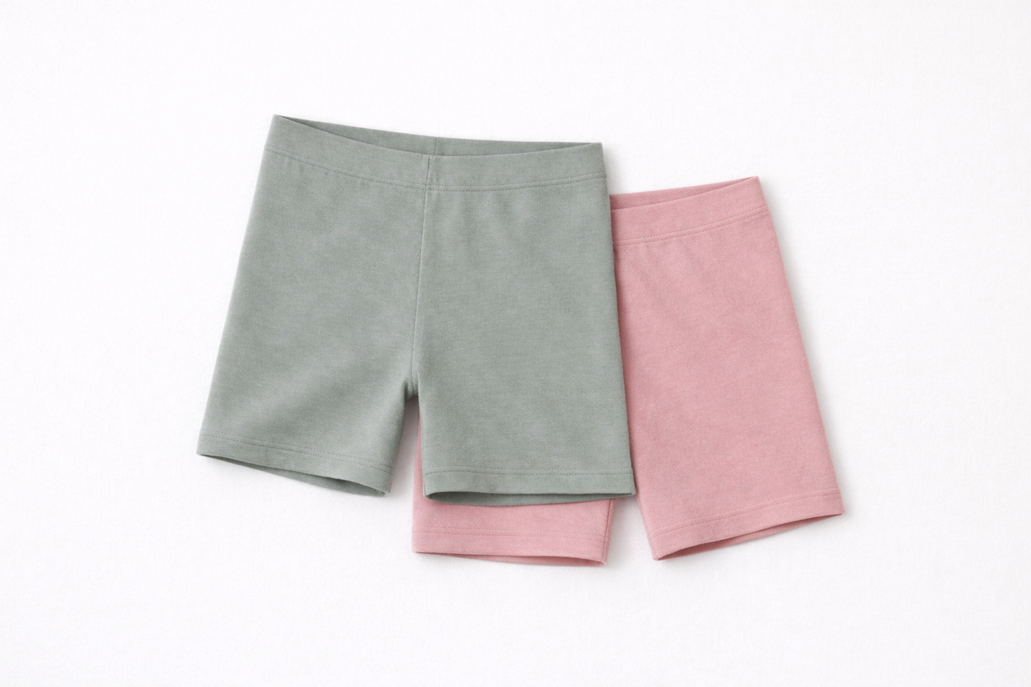 Kids Core Cotton Bike Shorts in Petal