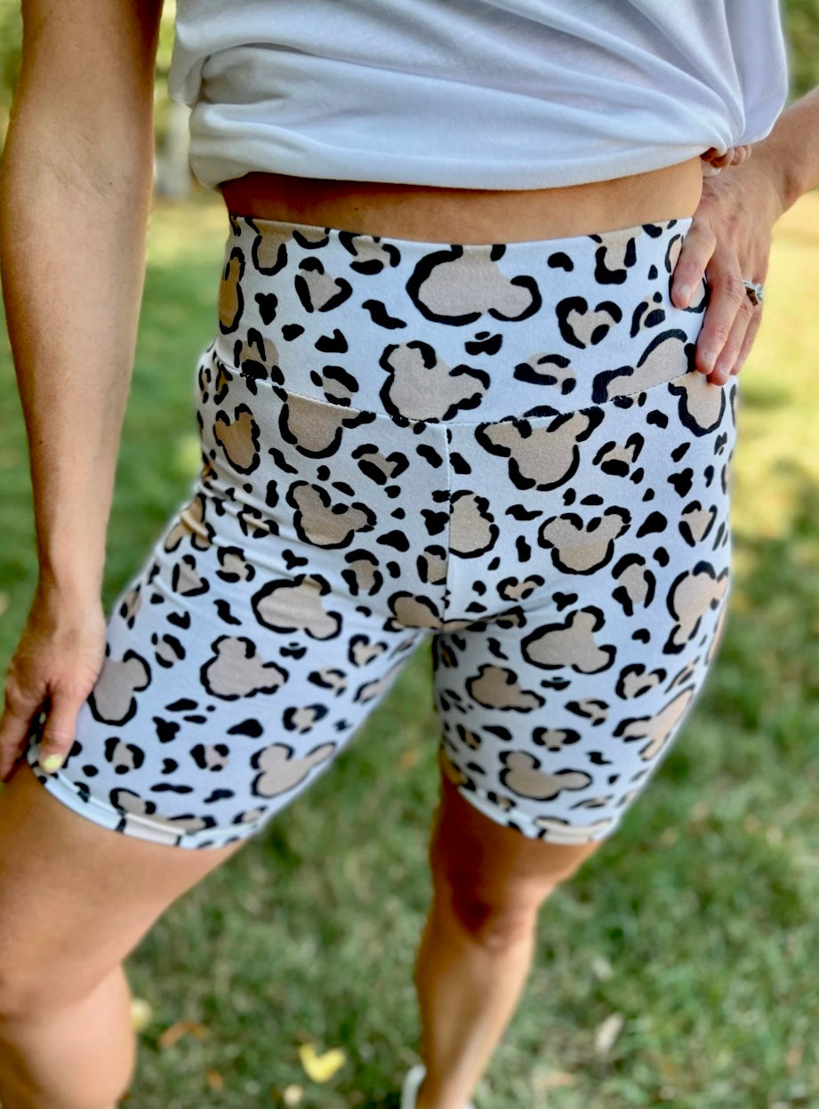 Adult Handcrafted Cheetah Safari Bike Shorts