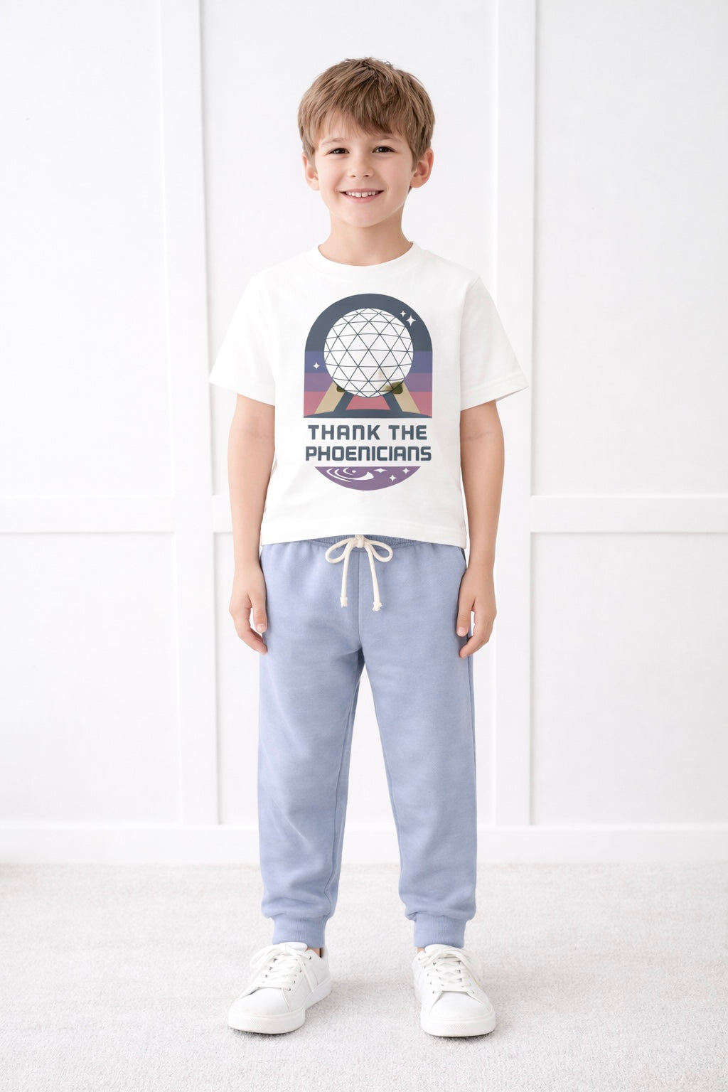 Kids Core Cotton Joggers in Drift