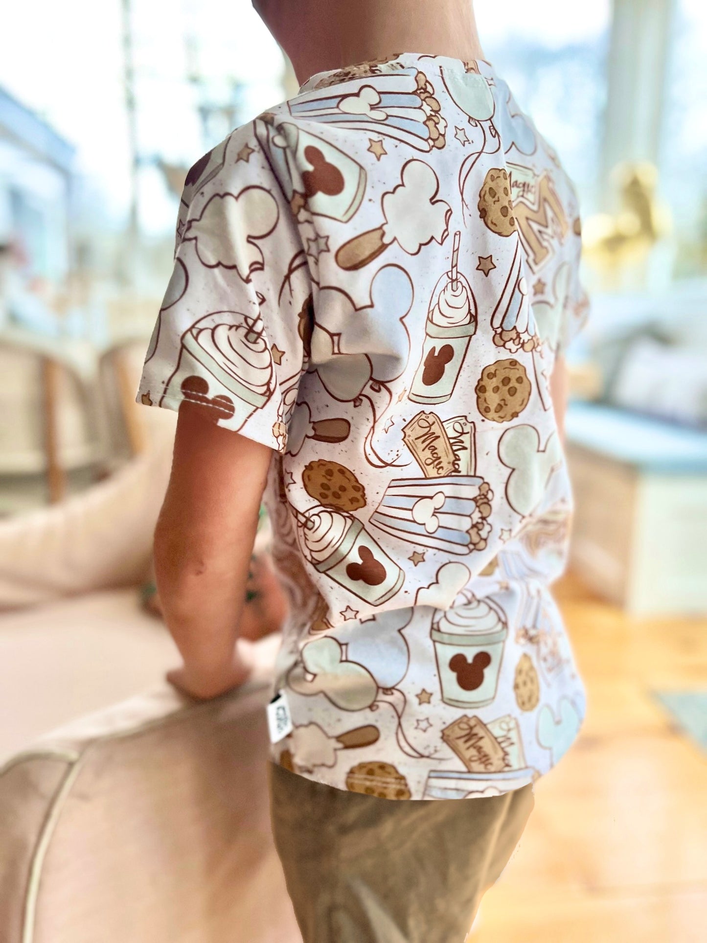 Kids Handcrafted Blue Park Treats Tee & Optional Bottoms