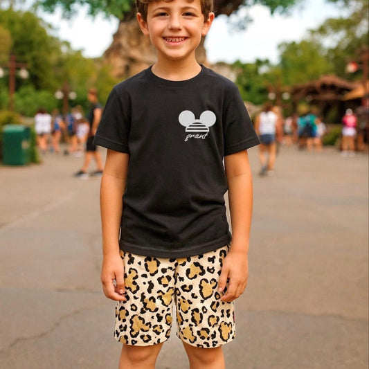 Kids Cheetah Safari Customizable Graphic Tee & Bottoms