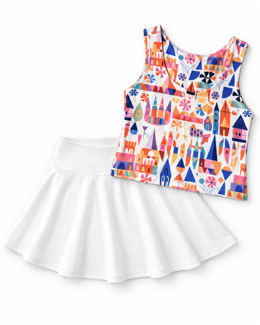 Small World | Women’s Luxeflex™ Performance Tank + Optional Skirt