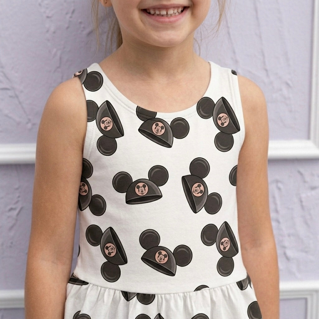 Kids Magic Mouse Hats Peplum Tank & Optional Bottoms