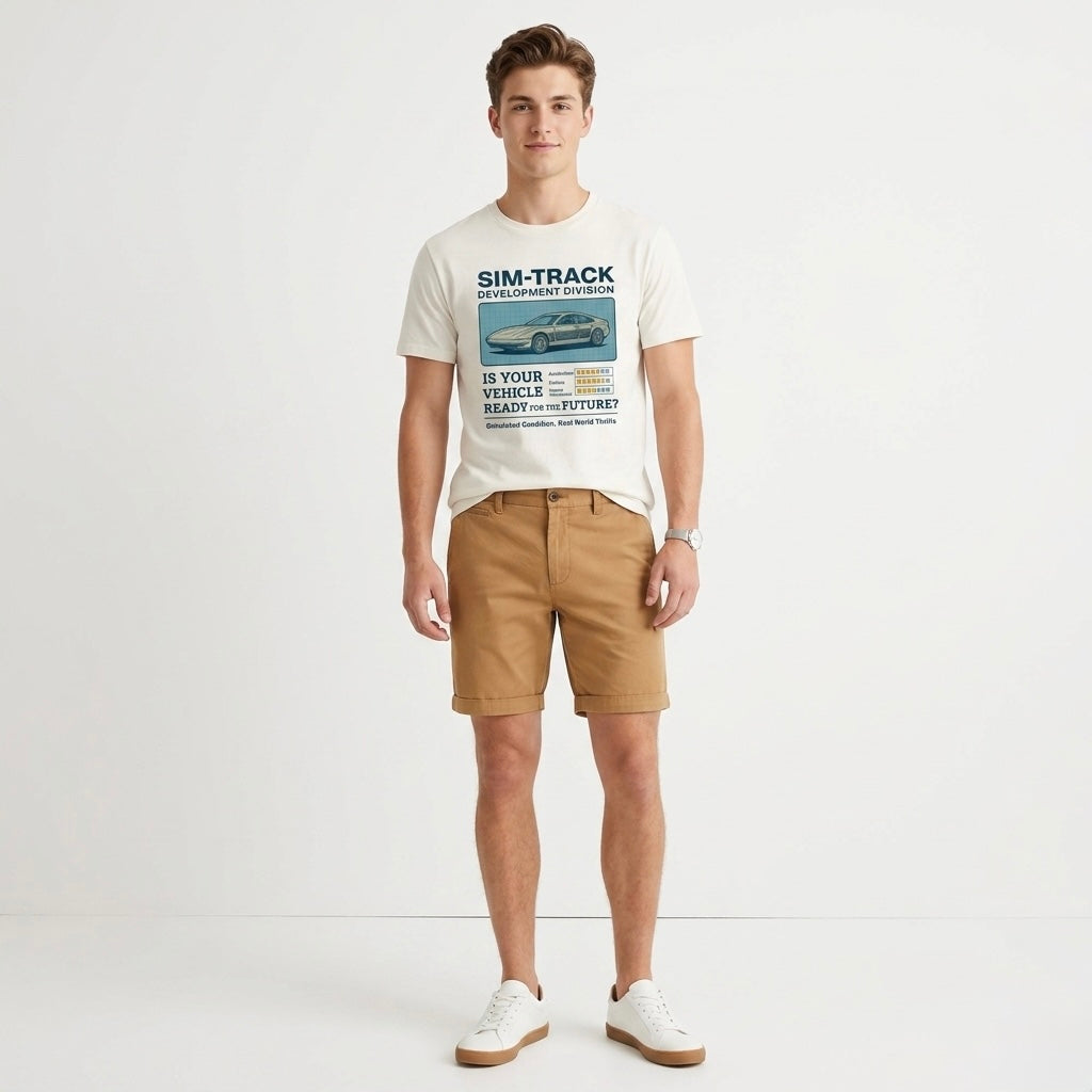 Adult Vintage Test Track Sim Track Family Graphic Tee
