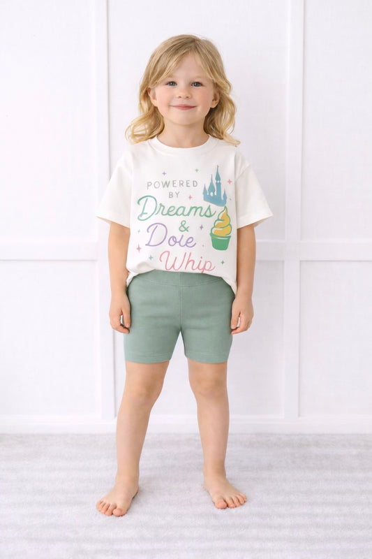 Kids Core Cotton Bike Shorts in Sage