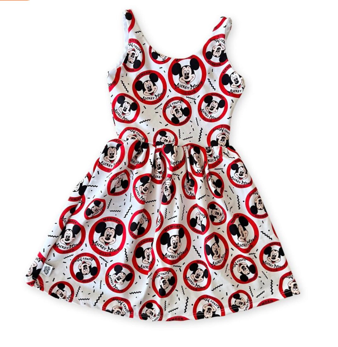 Kids Handcrafted Mouse Club Twirl Dress