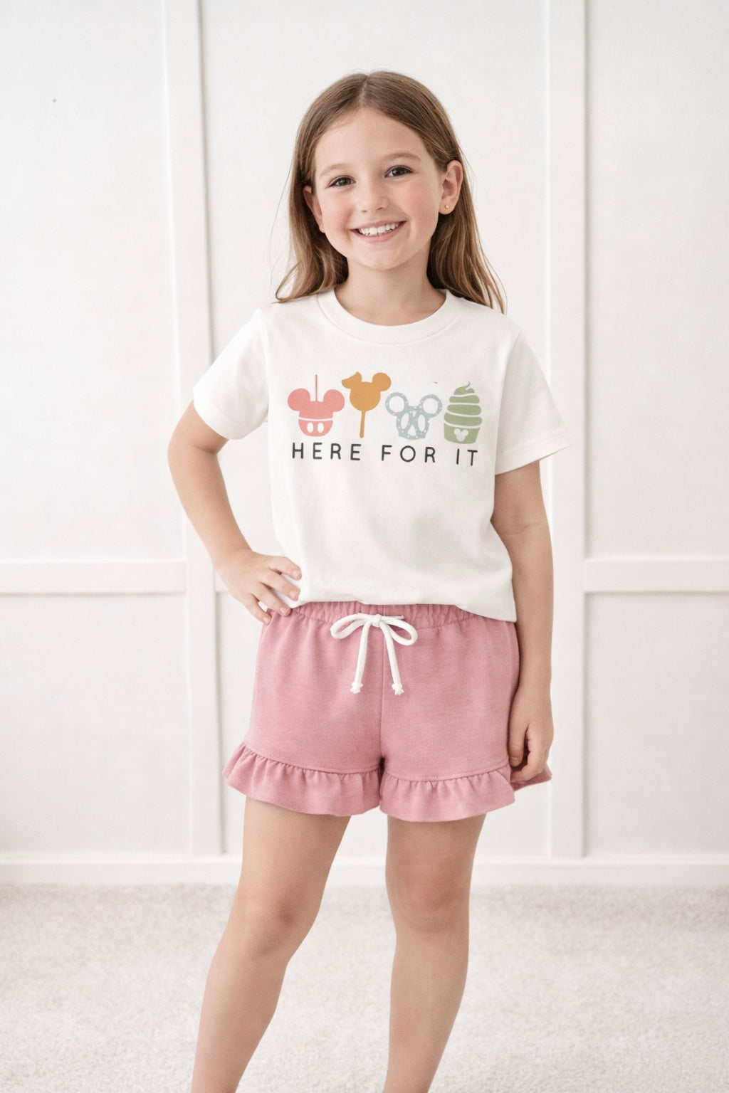 “Here for it” Snack Kids Heritage Wash Tee