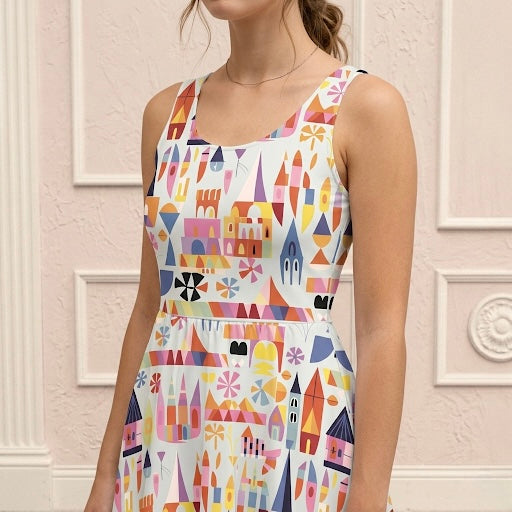 Women’s Mouse Small World Performance Twirl Dress