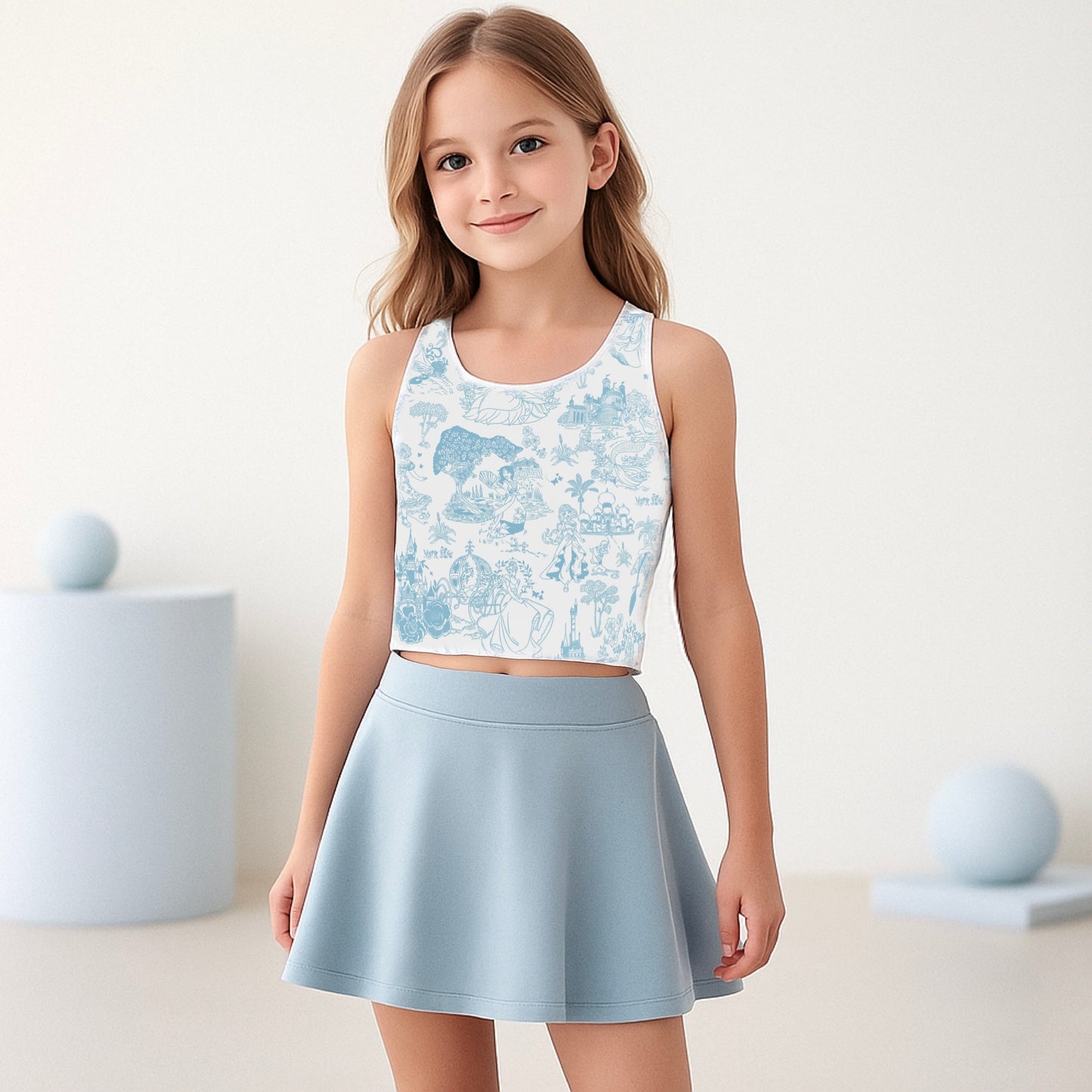 Women's Princess Toile Performace Seamless Tank + Skirt Set