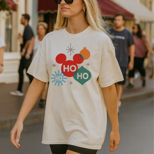 Ho Ho Ho Christmas Ornament Adult Graphic Tee