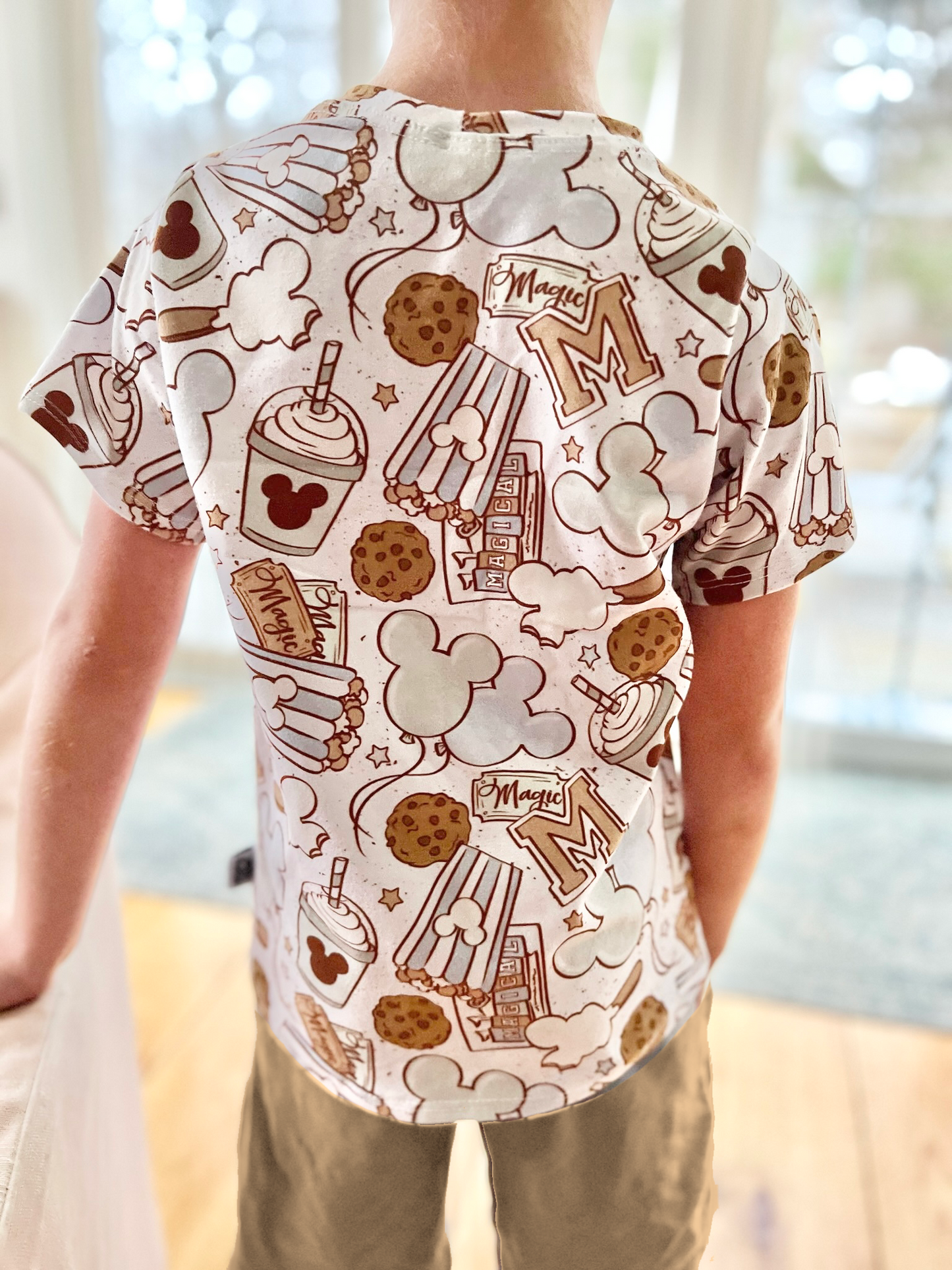 Kids Handcrafted Blue Park Treats Tee & Optional Bottoms