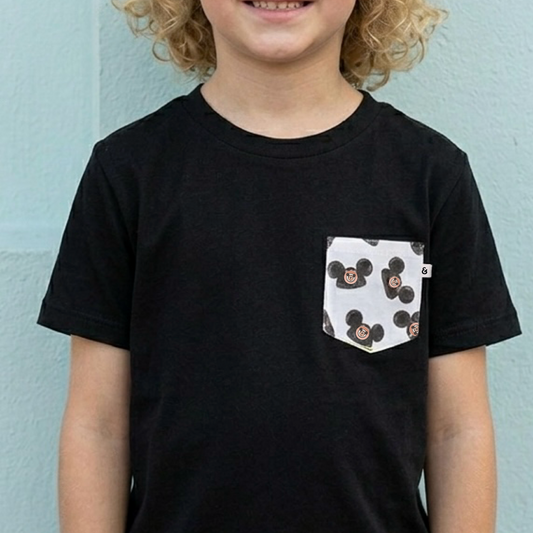Kids Mouse Hats Pocket Tee Family Graphic Tee