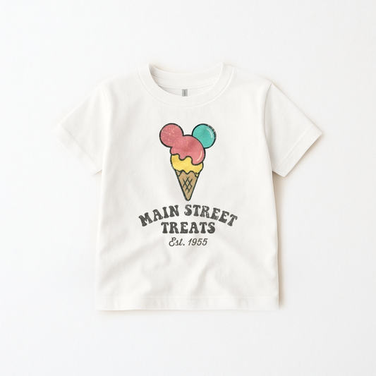 Kids Retro Main Street Treats Graphic Tee & Optional Bottoms