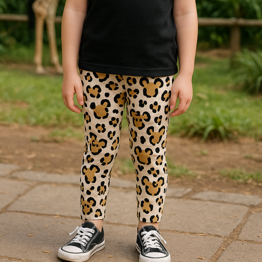 Kids Handcrafted Cheetah Safari Leggings