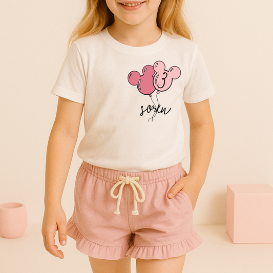 Mouse Balloon Customizable Family Graphic Tee
