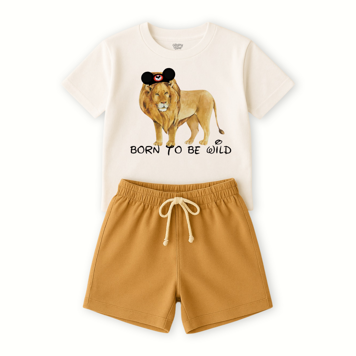 Kids Born to be Wild Customizable Graphic Tee & Optional Bottoms