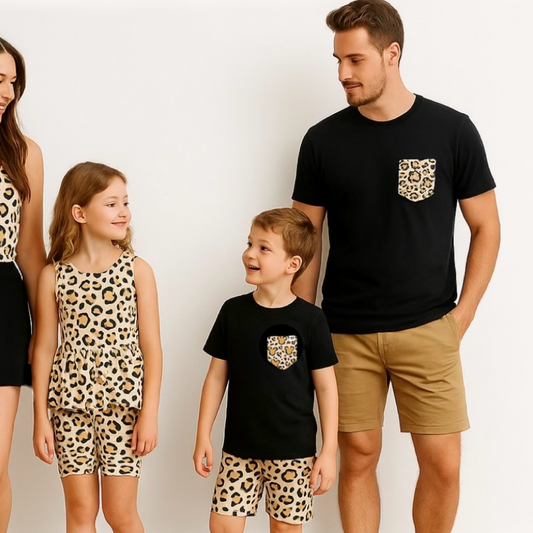 Adult Safari Pocket Tee Family Graphic Tee | Black