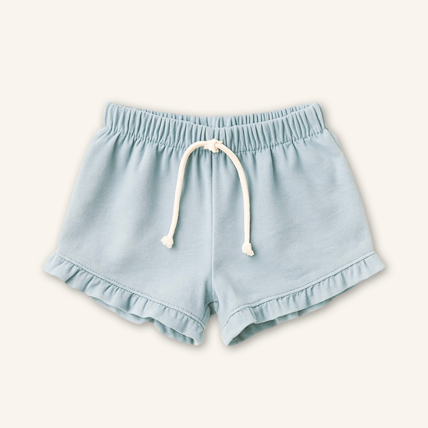 Kids Handcrafted Sea Mist Ruffle Shorts