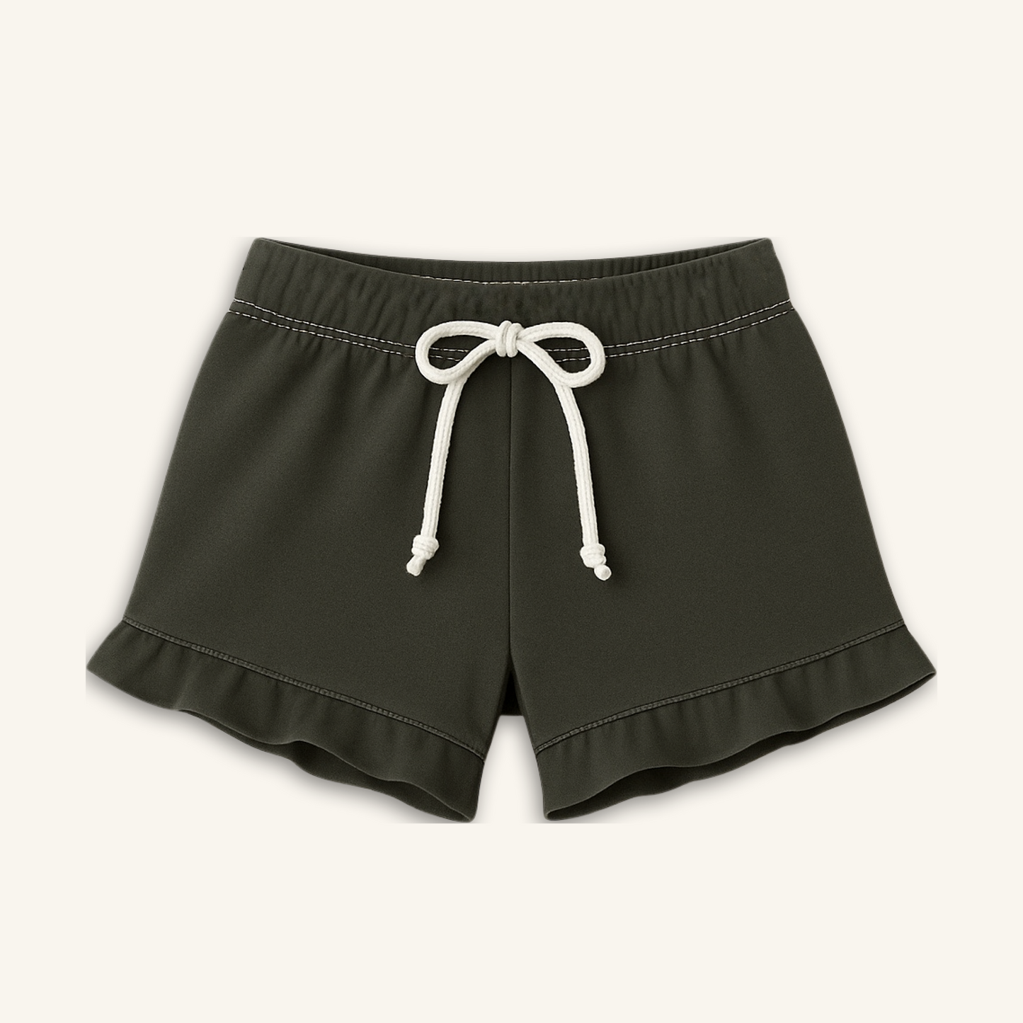 Kids Handcrafted Onyx Ruffle Shorts