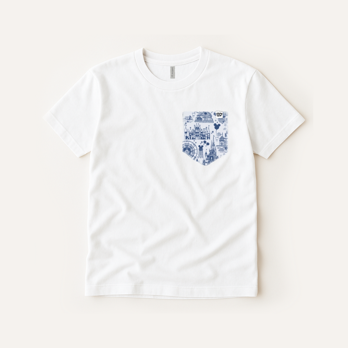 Adult Handcrafted Park Toile Pocket Tee