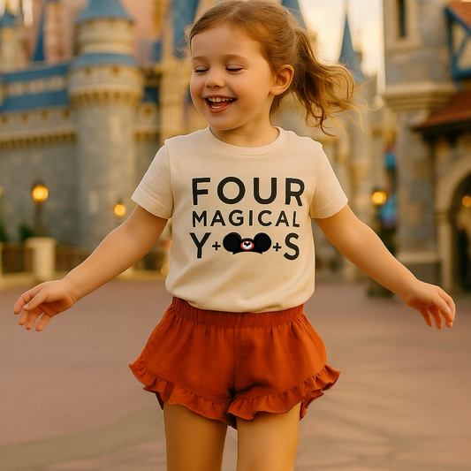 Kids Customizable Magical Years Birthday Graphic Tee & Optional Bottoms