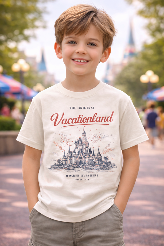 Kids Vintage Vacationland Graphic Tee