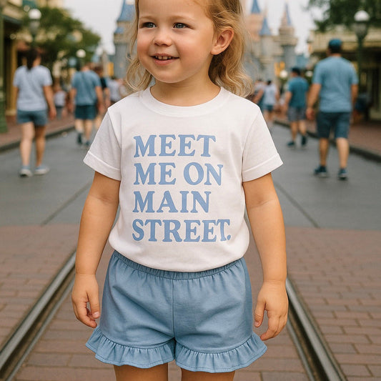 Kids Meet Me On Main Street Tee & Optional Bottoms