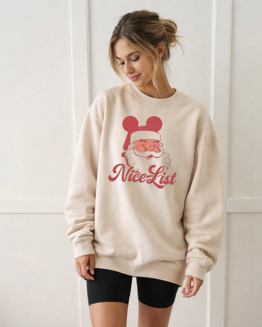 Nice List Santa Mouse Christmas Family Parkweight™️ Pullover