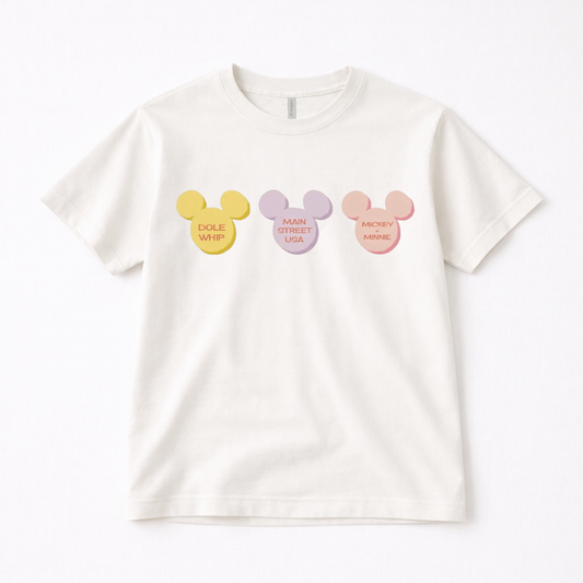 Conversation Mouse Heart Valentines Adult Graphic Tee