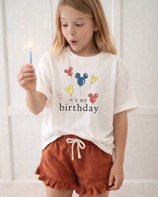 Kid’s It’s My Birthday Graphic Tee and Optional Bottoms Set