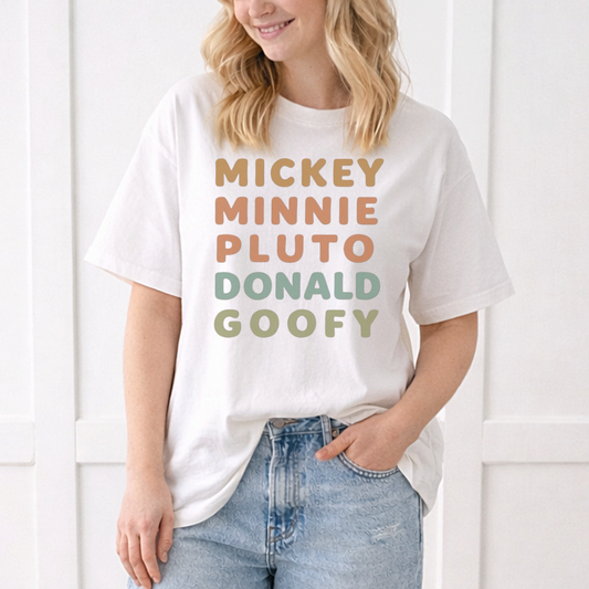 Park Characters Adult Graphic Tee