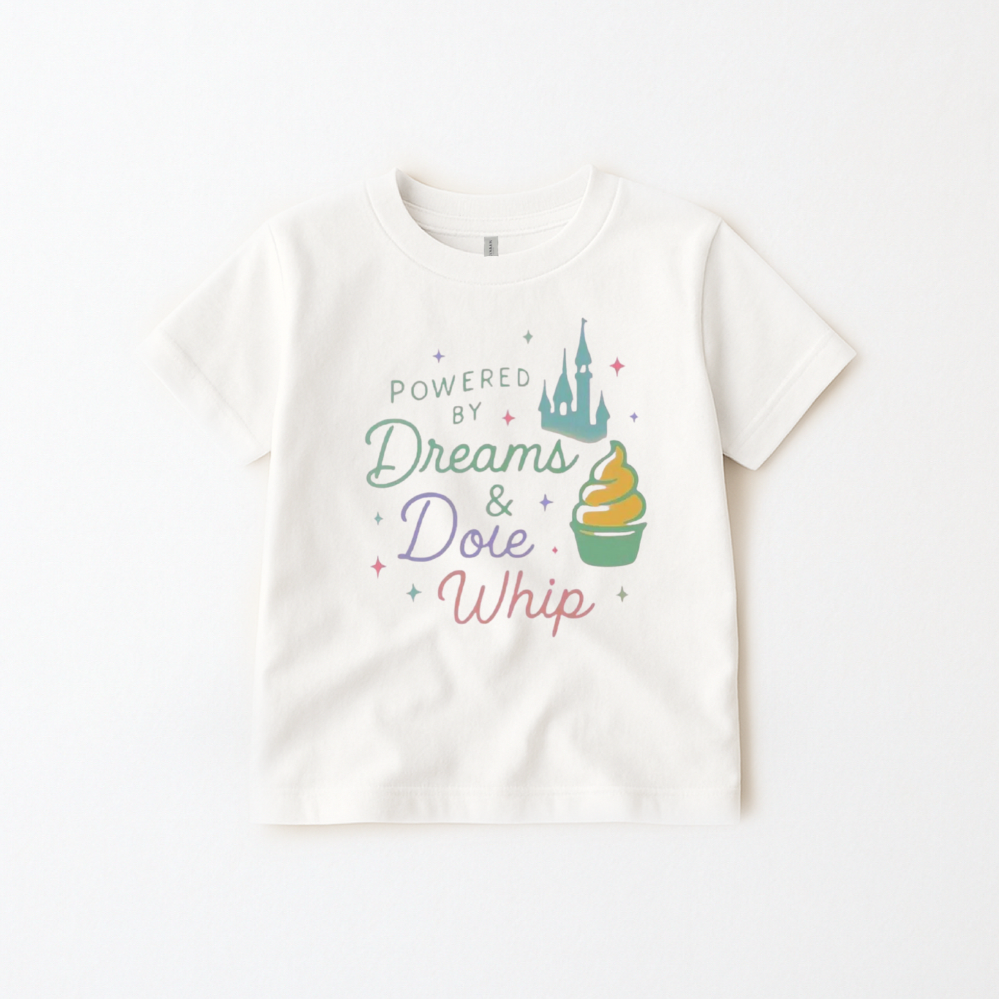 Powered by Dreams and Dole Whip Pastel | Kids Heritage Blend Tee