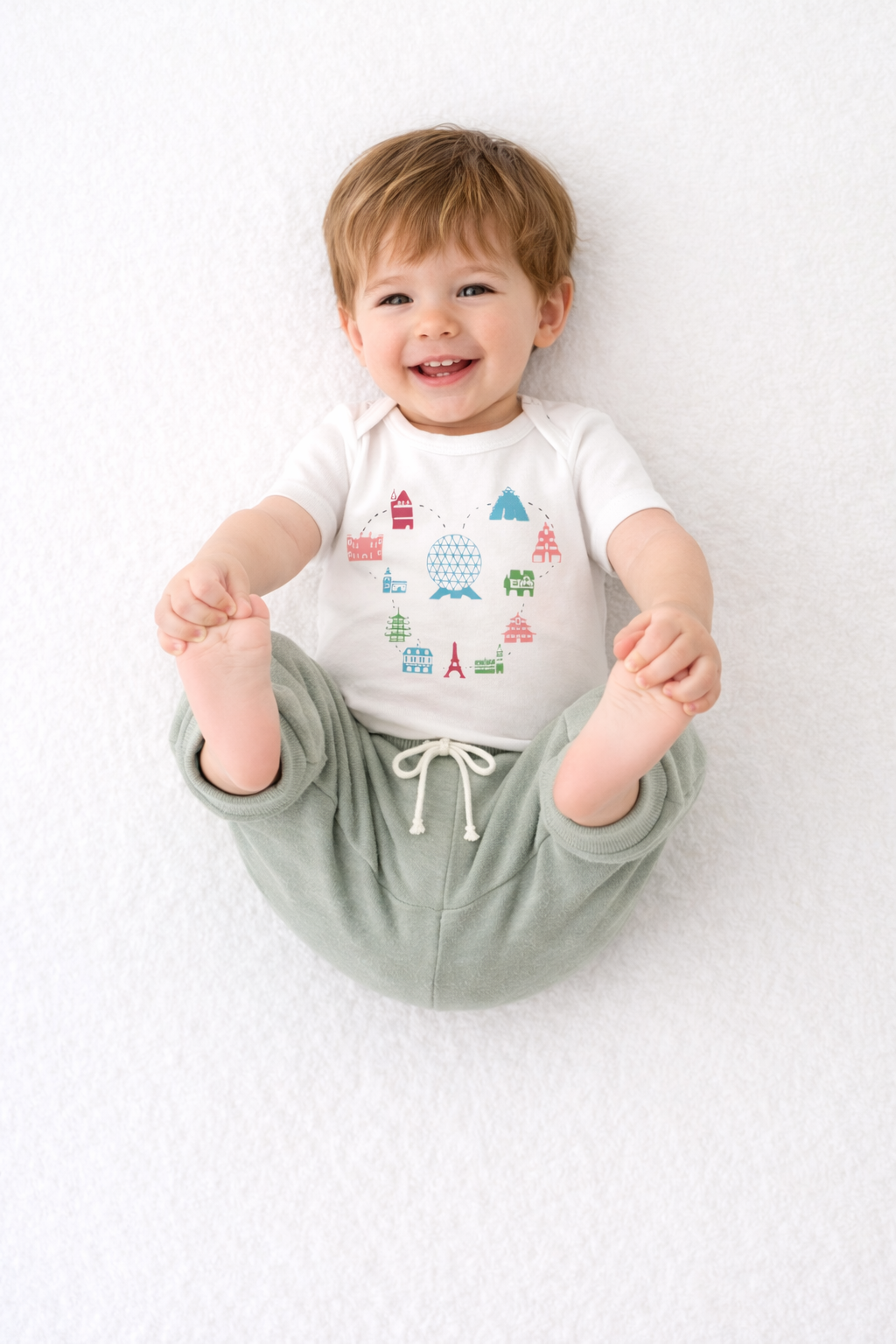 Kids Core Cotton Joggers in Sage
