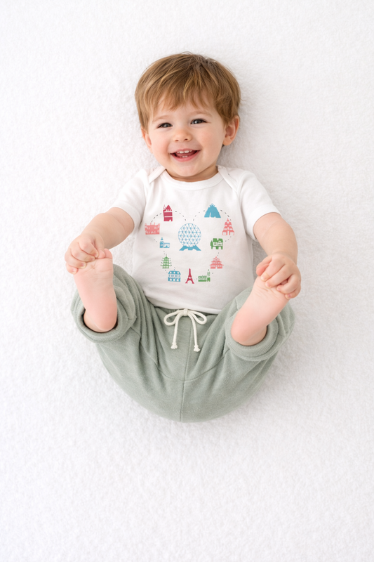 Kids Core Cotton Joggers in Sage