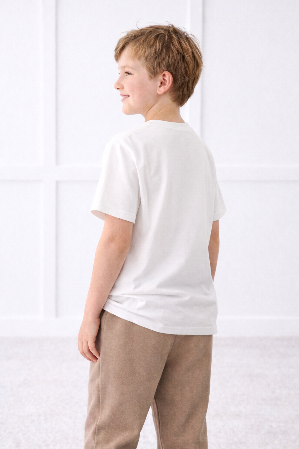 Kids Core Cotton Joggers in Dune