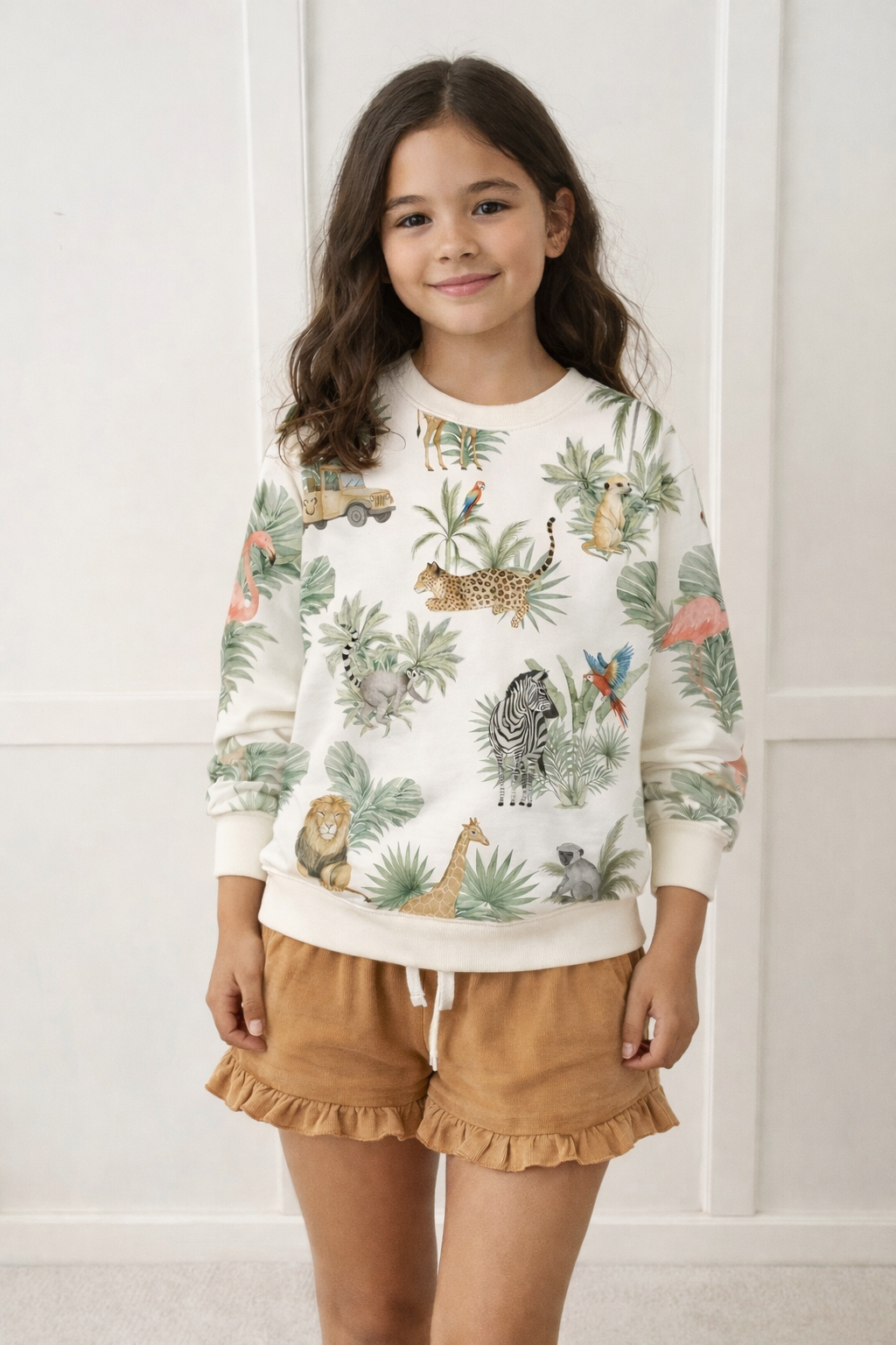 Girls Living Kingdom Essential Cotton Crewneck