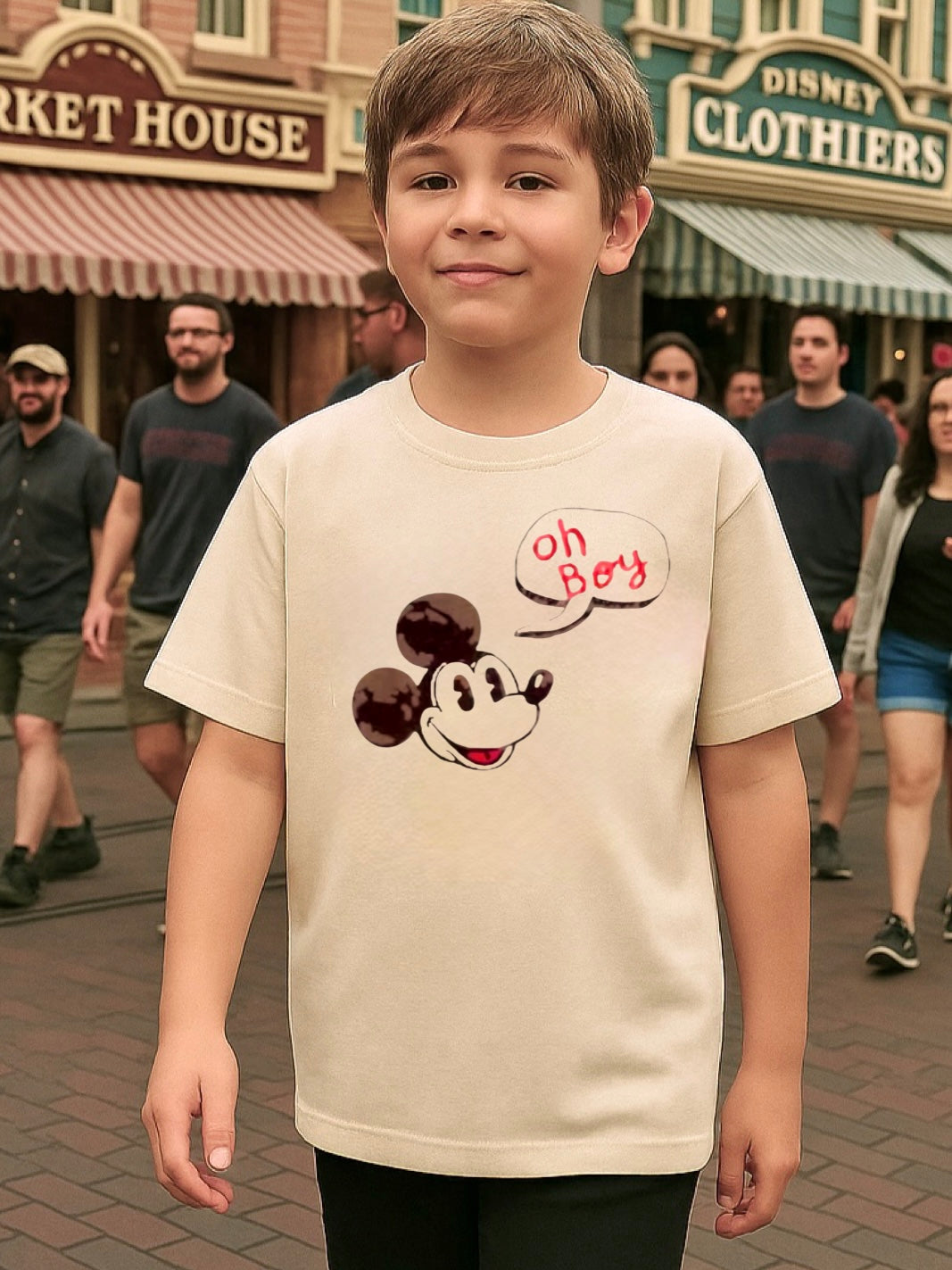 Vintage Mouse "Oh Boy" Family Graphic Tee