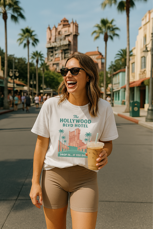 Hollywood Blvd Hotel Family Graphic Tee