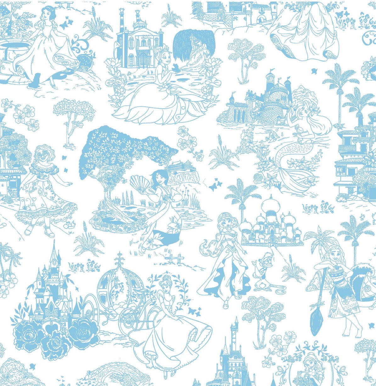 Kids Handcrafted Princess Toile Twirl Dress